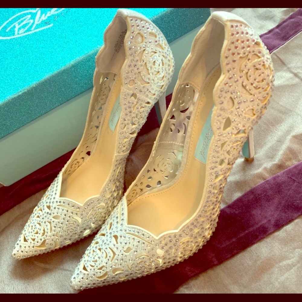 Betsey Johnson bling pumps